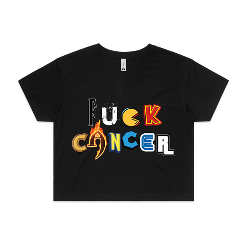 Fuck Cancer Charity Tee by Lonely Kids Club. All clothing from our T-shirts to our shorts and hoodies are ethically made, and printed packed and shipped from Sydney.