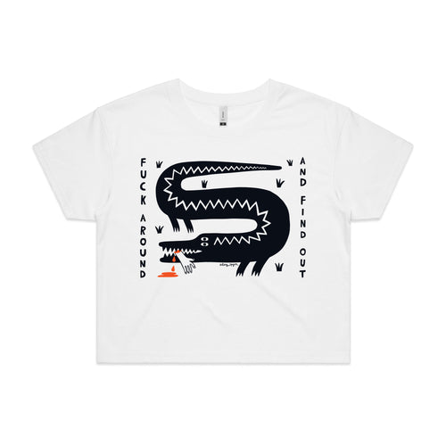 Fuck Around And Find Out Tee by Lonely Kids Club. All clothing from our T-shirts to our shorts and hoodies are ethically made, and printed packed and shipped from Sydney.