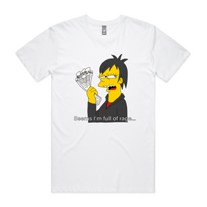 Full Of Rage Tee by Lonely Kids Club. All clothing from our T-shirts to our shorts and hoodies are ethically made, and printed packed and shipped from Sydney.