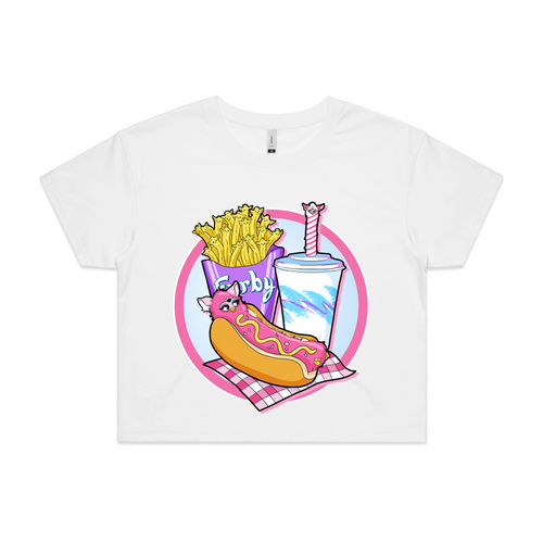 Furby Snacks Tee by Lonely Kids Club. All clothing from our T-shirts to our shorts and hoodies are ethically made, and printed packed and shipped from Sydney.