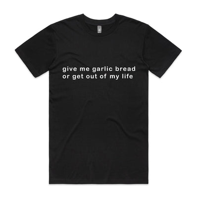Garlic Bread Tee by Lonely Kids Club. All clothing from our T-shirts to our shorts and hoodies are ethically made, and printed packed and shipped from Sydney.