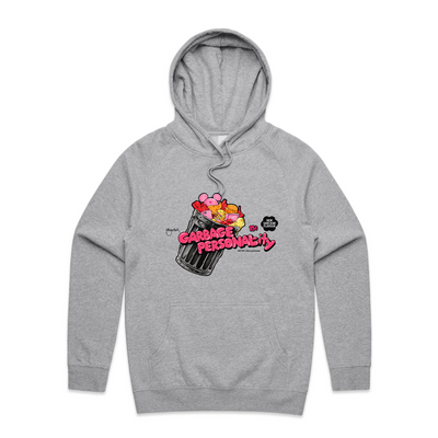 Garbage Personality Hoodie by Lonely Kids Club. All clothing from our T-shirts to our shorts and hoodies are ethically made, and printed packed and shipped from Sydney.