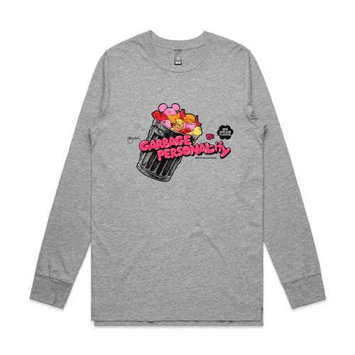 Garbage Personality Tee by Lonely Kids Club. All clothing from our T-shirts to our shorts and hoodies are ethically made, and printed packed and shipped from Sydney.