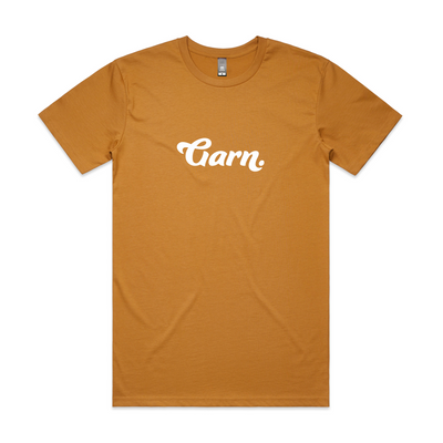 Garn Text Tee by Lonely Kids Club. All clothing from our T-shirts to our shorts and hoodies are ethically made, and printed packed and shipped from Sydney.