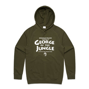 George Of The Jungle Hoodie by Lonely Kids Club. All clothing from our T-shirts to our shorts and hoodies are ethically made, and printed packed and shipped from Sydney.