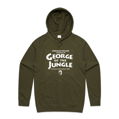 George Of The Jungle Hoodie by Lonely Kids Club. All clothing from our T-shirts to our shorts and hoodies are ethically made, and printed packed and shipped from Sydney.