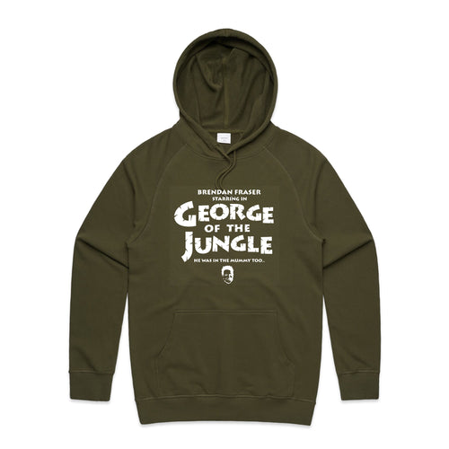 George Of The Jungle Hoodie by Lonely Kids Club. All clothing from our T-shirts to our shorts and hoodies are ethically made, and printed packed and shipped from Sydney.