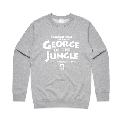 George Of The Jungle Jumper by Lonely Kids Club. All clothing from our T-shirts to our shorts and hoodies are ethically made, and printed packed and shipped from Sydney.