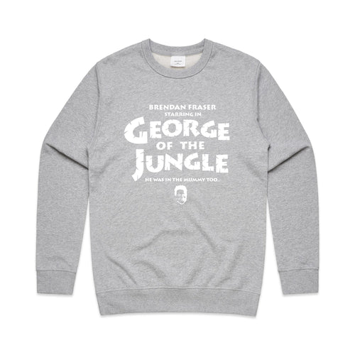 George Of The Jungle Jumper by Lonely Kids Club. All clothing from our T-shirts to our shorts and hoodies are ethically made, and printed packed and shipped from Sydney.