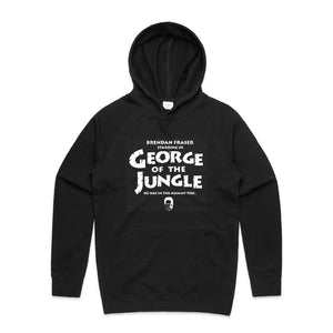 George Of The Jungle Hoodie by Lonely Kids Club. All clothing from our T-shirts to our shorts and hoodies are ethically made, and printed packed and shipped from Sydney.