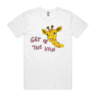 Get In The Van Tee by Lonely Kids Club. All clothing from our T-shirts to our shorts and hoodies are ethically made, and printed packed and shipped from Sydney.