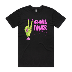 Ghoul Power Tee by Lonely Kids Club. All clothing from our T-shirts to our shorts and hoodies are ethically made, and printed packed and shipped from Sydney.