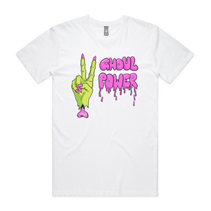 Ghoul Power Tee by Lonely Kids Club. All clothing from our T-shirts to our shorts and hoodies are ethically made, and printed packed and shipped from Sydney.