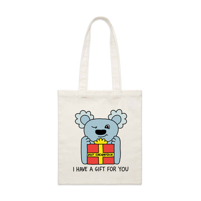 Gift For You Tote by Lonely Kids Club. All clothing from our T-shirts to our shorts and hoodies are ethically made, and printed packed and shipped from Sydney.
