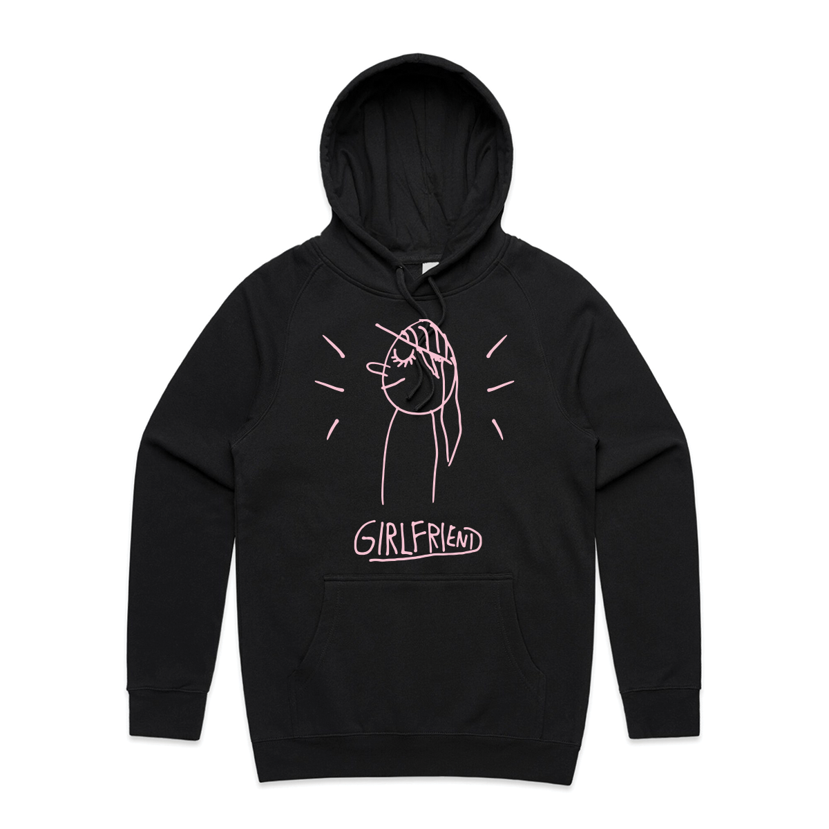 Girlfriend Hoodie by Lonely Kids Club. All clothing from our T-shirts to our shorts and hoodies are ethically made, and printed packed and shipped from Sydney.