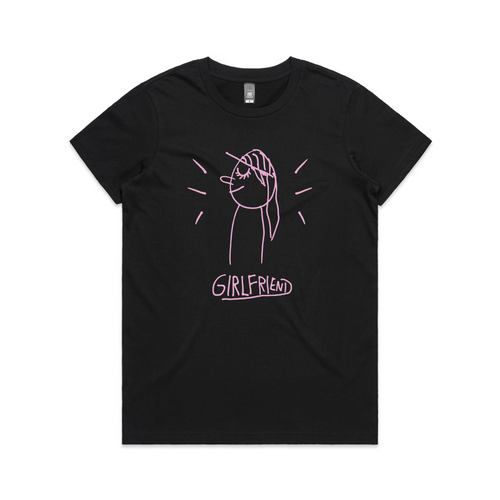 Girlfriend Tee by Lonely Kids Club. All clothing from our T-shirts to our shorts and hoodies are ethically made, and printed packed and shipped from Sydney.
