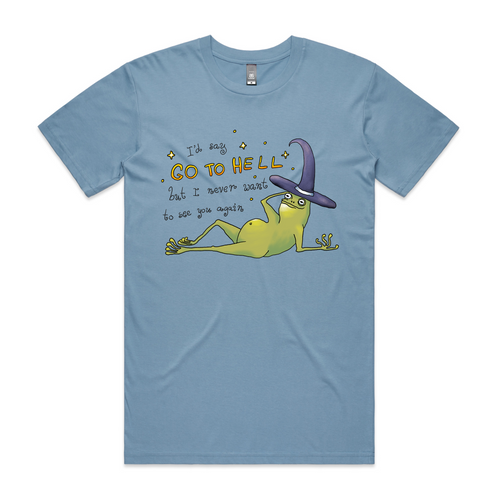 Go To Hell Tee by Lonely Kids Club. All clothing from our T-shirts to our shorts and hoodies are ethically made, and printed packed and shipped from Sydney.
