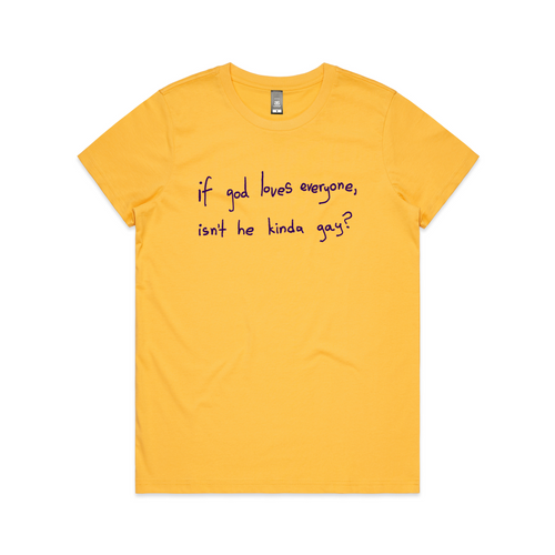 God Loves Everyone Tee by Lonely Kids Club. All clothing from our T-shirts to our shorts and hoodies are ethically made, and printed packed and shipped from Sydney.