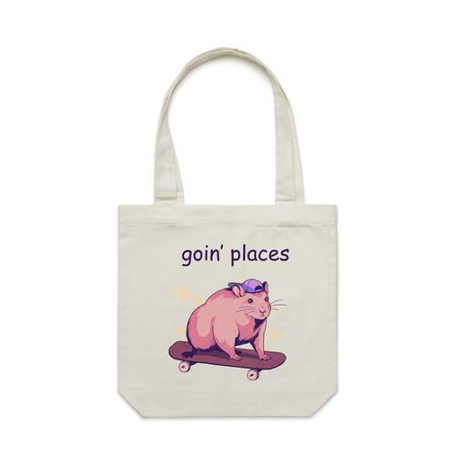 Goin' Places Tote by Lonely Kids Club. All clothing from our T-shirts to our shorts and hoodies are ethically made, and printed packed and shipped from Sydney.