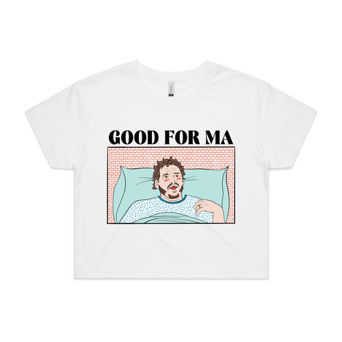 Good For Ma Tee by Lonely Kids Club. All clothing from our T-shirts to our shorts and hoodies are ethically made, and printed packed and shipped from Sydney.