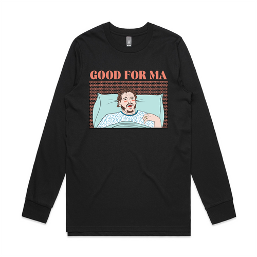 Good For Ma Tee by Lonely Kids Club. All clothing from our T-shirts to our shorts and hoodies are ethically made, and printed packed and shipped from Sydney.