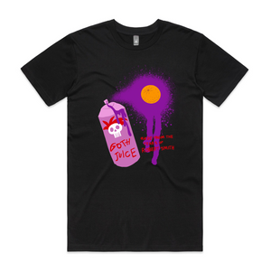 Goth Juice Tee by Lonely Kids Club. All clothing from our T-shirts to our shorts and hoodies are ethically made, and printed packed and shipped from Sydney.
