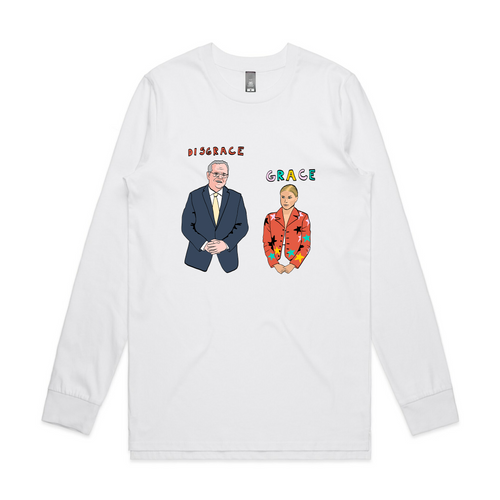 Grace Disgrace Tee by Lonely Kids Club. All clothing from our T-shirts to our shorts and hoodies are ethically made, and printed packed and shipped from Sydney.
