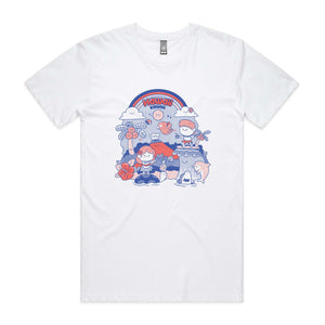 Hawaii Kawaii Tee by Lonely Kids Club. All clothing from our T-shirts to our shorts and hoodies are ethically made, and printed packed and shipped from Sydney.