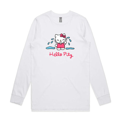 Hello Pity Tee by Lonely Kids Club. All clothing from our T-shirts to our shorts and hoodies are ethically made, and printed packed and shipped from Sydney.