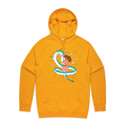 Haku & Chihiro Hoodie by Lonely Kids Club. All clothing from our T-shirts to our shorts and hoodies are ethically made, and printed packed and shipped from Sydney.