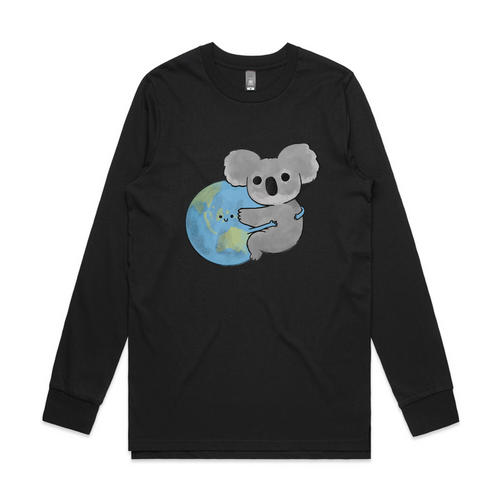Hanging Koala Tee by Lonely Kids Club. All clothing from our T-shirts to our shorts and hoodies are ethically made, and printed packed and shipped from Sydney.