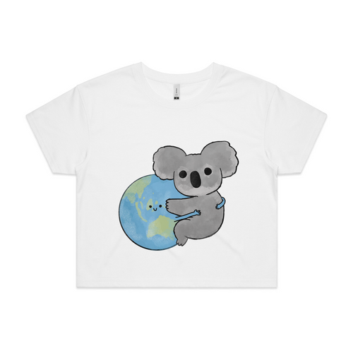 Hanging Koala Tee by Lonely Kids Club. All clothing from our T-shirts to our shorts and hoodies are ethically made, and printed packed and shipped from Sydney.