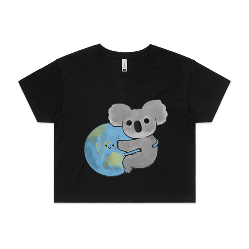 Hanging Koala Tee by Lonely Kids Club. All clothing from our T-shirts to our shorts and hoodies are ethically made, and printed packed and shipped from Sydney.