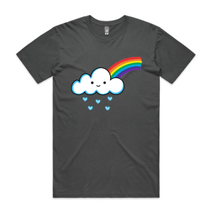 Happy Cloud Tee by Lonely Kids Club. All clothing from our T-shirts to our shorts and hoodies are ethically made, and printed packed and shipped from Sydney.