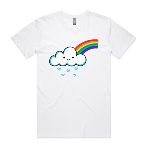 Happy Cloud Tee by Lonely Kids Club. All clothing from our T-shirts to our shorts and hoodies are ethically made, and printed packed and shipped from Sydney.
