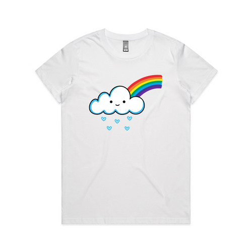 Happy Cloud Tee by Lonely Kids Club. All clothing from our T-shirts to our shorts and hoodies are ethically made, and printed packed and shipped from Sydney.