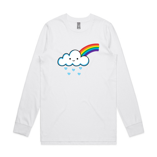 Happy Cloud Tee by Lonely Kids Club. All clothing from our T-shirts to our shorts and hoodies are ethically made, and printed packed and shipped from Sydney.