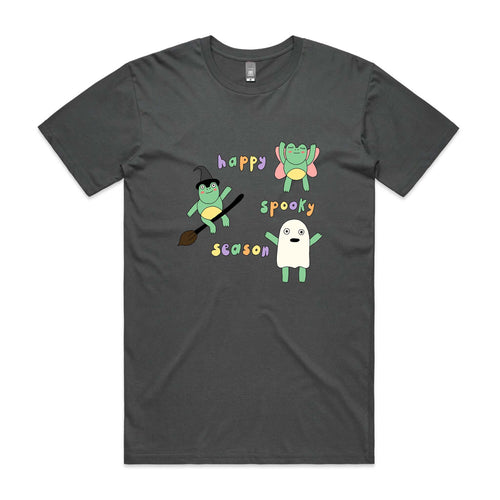 Happy Spooky Season Tee by Lonely Kids Club. All clothing from our T-shirts to our shorts and hoodies are ethically made, and printed packed and shipped from Sydney.