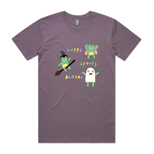 Happy Spooky Season Tee by Lonely Kids Club. All clothing from our T-shirts to our shorts and hoodies are ethically made, and printed packed and shipped from Sydney.