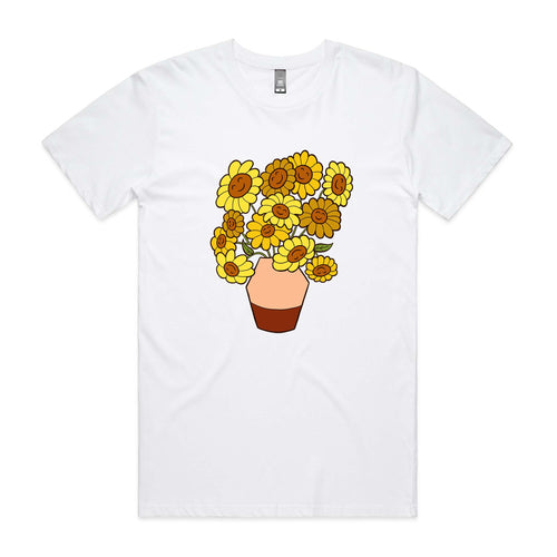 Happy Sunflowers Tee by Lonely Kids Club. All clothing from our T-shirts to our shorts and hoodies are ethically made, and printed packed and shipped from Sydney.