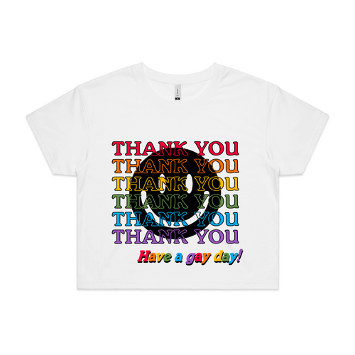 Have A Gay Day Tee by Lonely Kids Club. All clothing from our T-shirts to our shorts and hoodies are ethically made, and printed packed and shipped from Sydney.