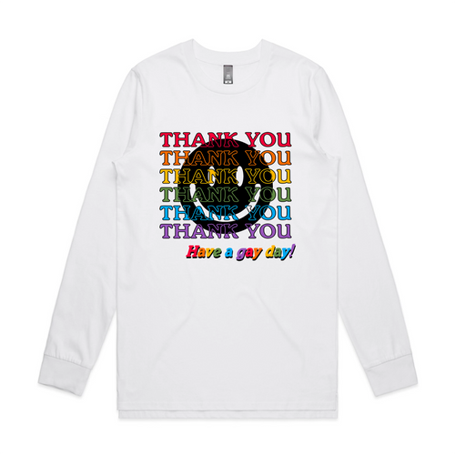 Have A Gay Day Tee by Lonely Kids Club. All clothing from our T-shirts to our shorts and hoodies are ethically made, and printed packed and shipped from Sydney.