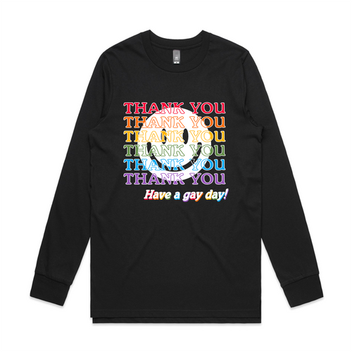 Have A Gay Day Tee by Lonely Kids Club. All clothing from our T-shirts to our shorts and hoodies are ethically made, and printed packed and shipped from Sydney.