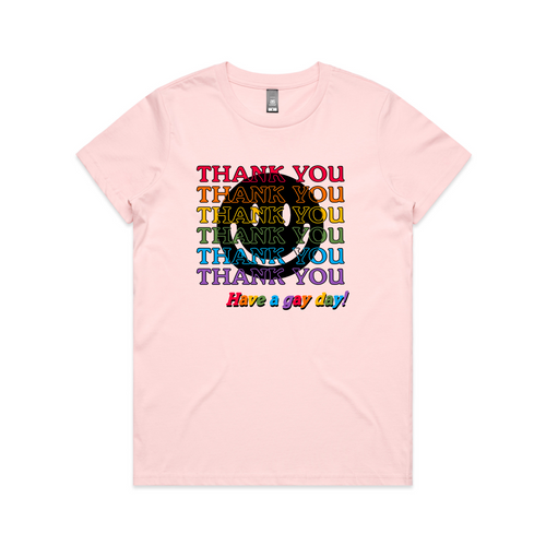 Have A Gay Day Tee by Lonely Kids Club. All clothing from our T-shirts to our shorts and hoodies are ethically made, and printed packed and shipped from Sydney.