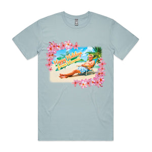 Hawaiian Holiday Tee by Lonely Kids Club. All clothing from our T-shirts to our shorts and hoodies are ethically made, and printed packed and shipped from Sydney.