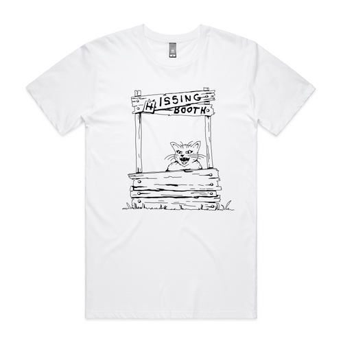 Hissing Booth Tee by Lonely Kids Club. All clothing from our T-shirts to our shorts and hoodies are ethically made, and printed packed and shipped from Sydney.