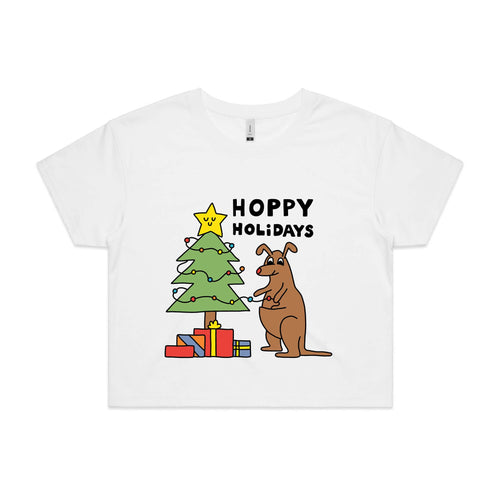 Hoppy Holidays Tee by Lonely Kids Club. All clothing from our T-shirts to our shorts and hoodies are ethically made, and printed packed and shipped from Sydney.