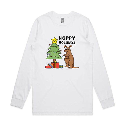 Hoppy Holidays Tee by Lonely Kids Club. All clothing from our T-shirts to our shorts and hoodies are ethically made, and printed packed and shipped from Sydney.