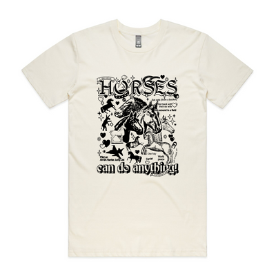 Horses Tee by Lonely Kids Club. All clothing from our T-shirts to our shorts and hoodies are ethically made, and printed packed and shipped from Sydney.