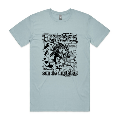 Horses Tee by Lonely Kids Club. All clothing from our T-shirts to our shorts and hoodies are ethically made, and printed packed and shipped from Sydney.
